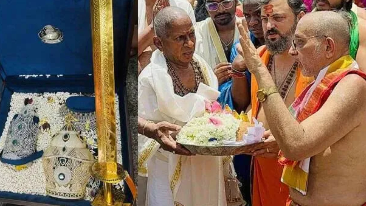 Ilayaraja: మూకాంబిక అమ్మవారికి రూ.4 కోట్ల కిరీటం.. వీరభద్ర స్వామికి వెండి కత్తి.. బహుకరించిన ఇళయరాజా Ilayaraja: మూకాంబిక అమ్మవారికి రూ.4 కోట్ల కిరీటం.. వీరభద్ర స్వామికి వెండి కత్తి.. బహుకరించిన ఇళయరాజా
