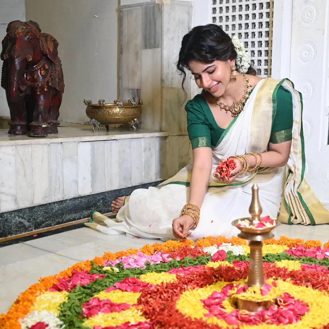 Iswarya Menon Stunning Looks on Onam Festival