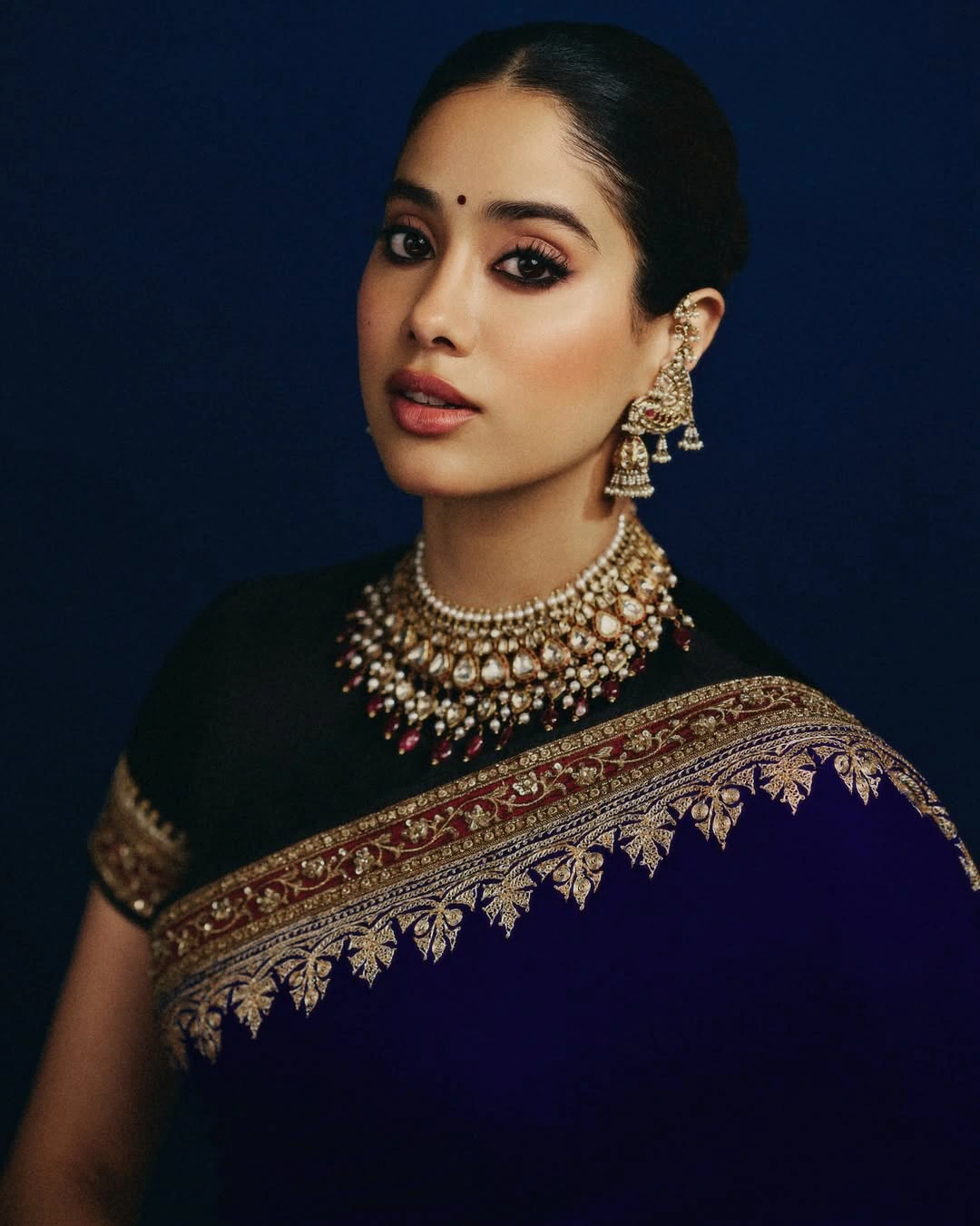 Janhvi Kapoor Wears her Mother Sridevi Saree