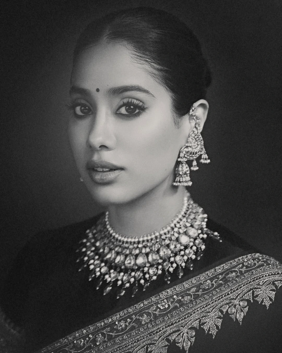 Janhvi Kapoor Wears her Mother Sridevi Saree