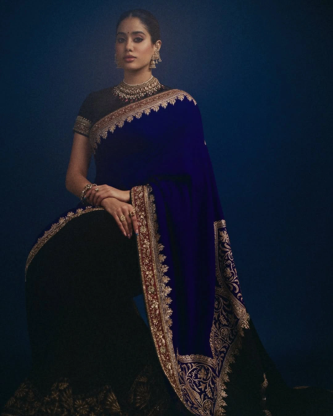 Janhvi Kapoor Wears her Mother Sridevi Saree