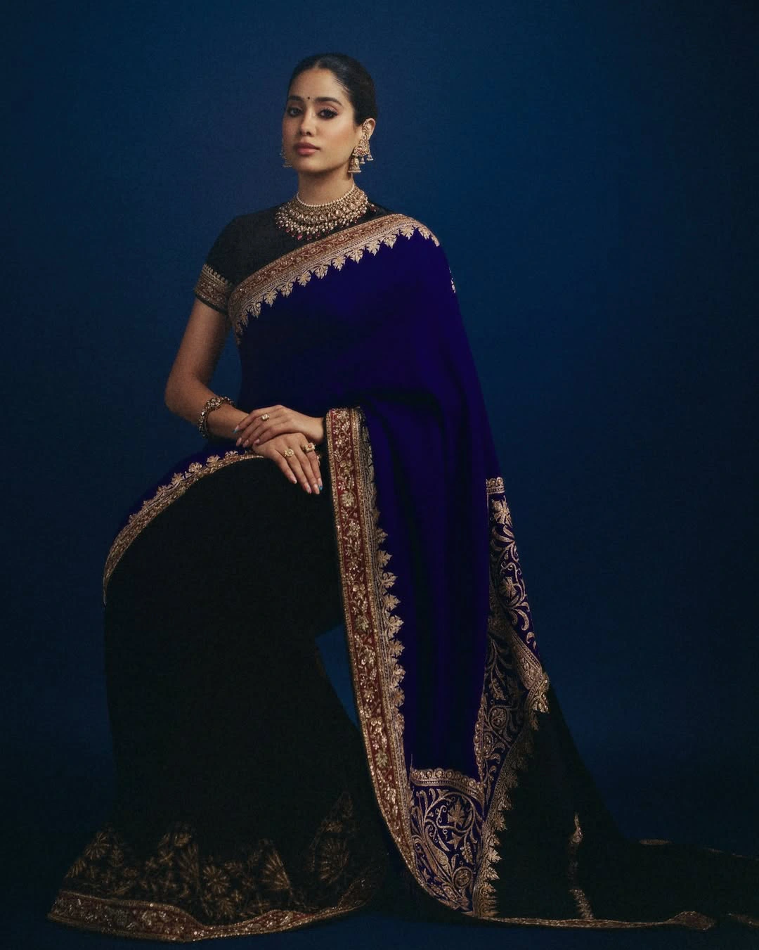 Janhvi Kapoor Wears her Mother Sridevi Saree