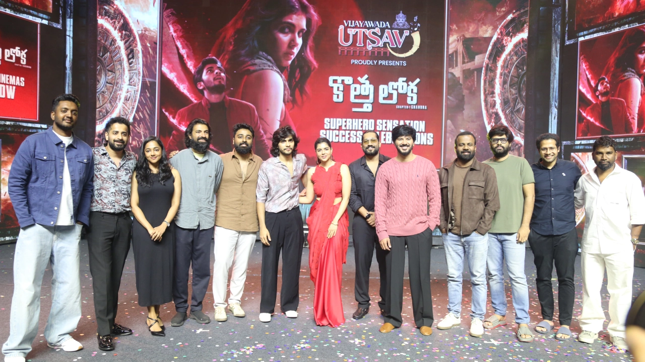 Dulquer Salmaan Kalyani Priyadarshan Lokah Chapter 1 Chandra Success Meet