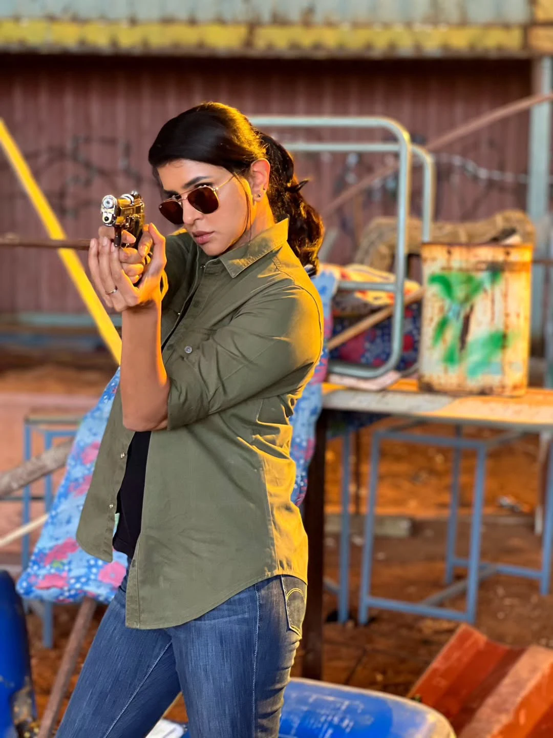 Manchu Lakshmi Prasanna Shares Daksha Movie Working Stills