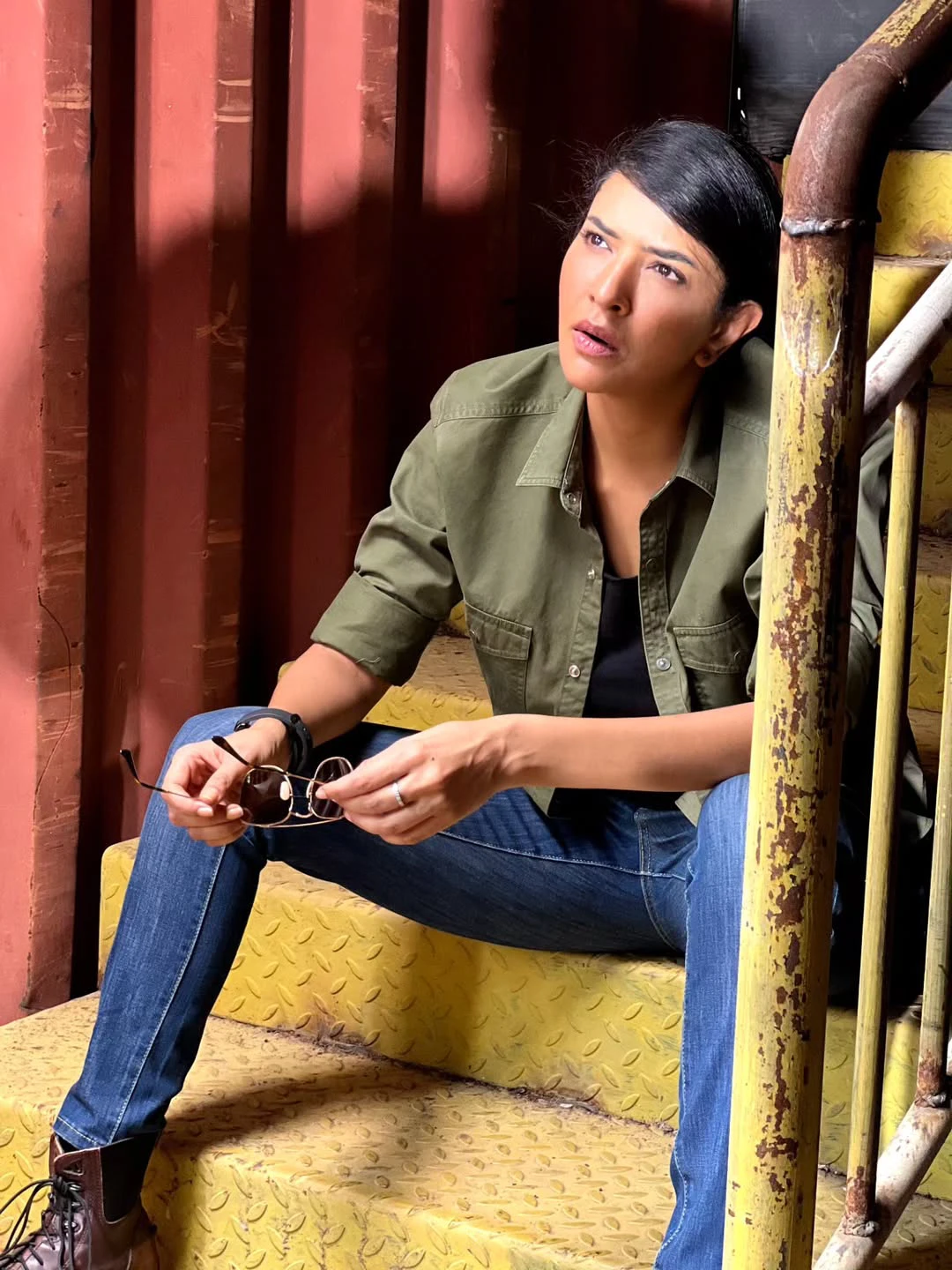 Manchu Lakshmi Prasanna Shares Daksha Movie Working Stills