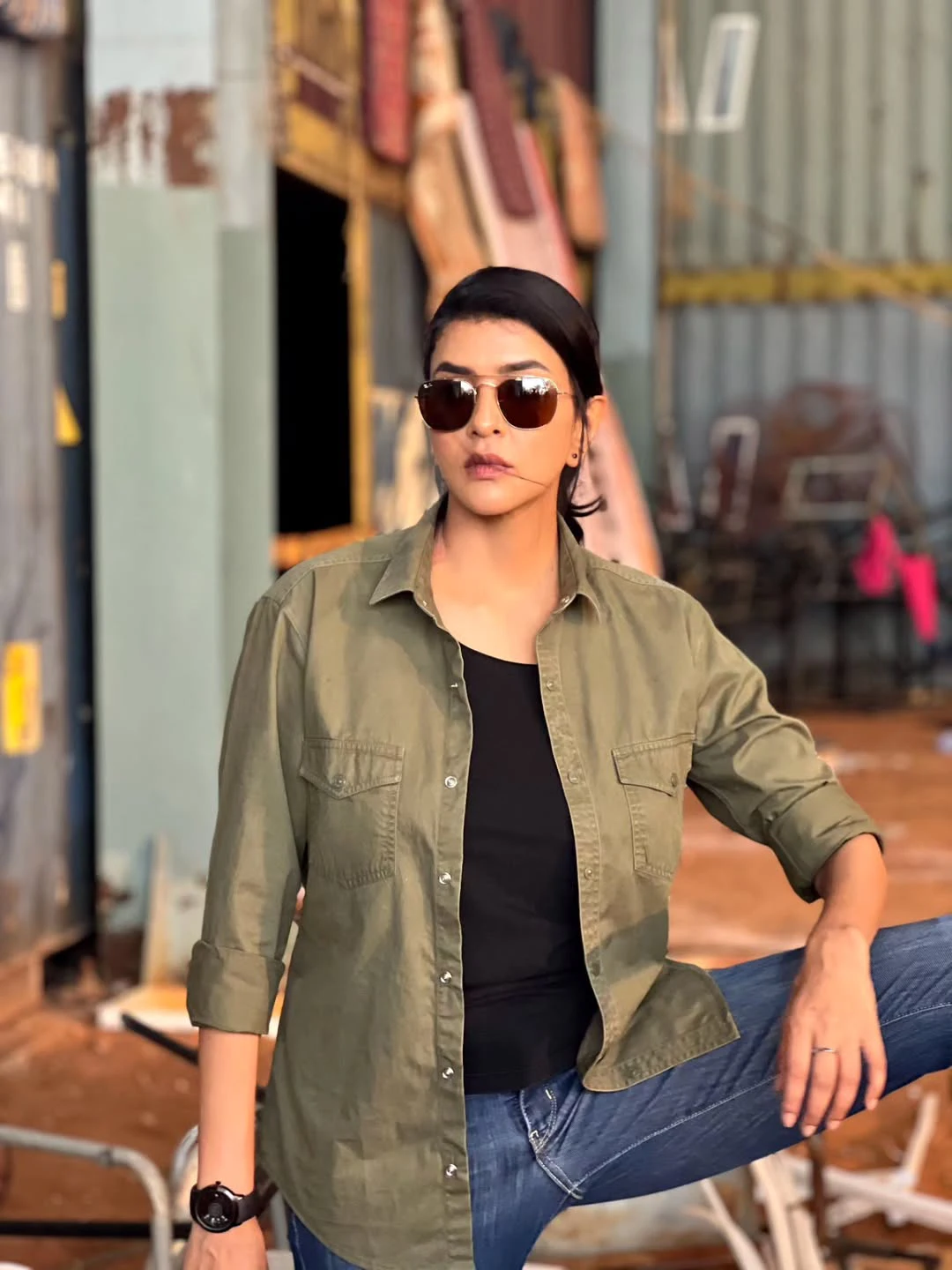 Manchu Lakshmi Prasanna Shares Daksha Movie Working Stills
