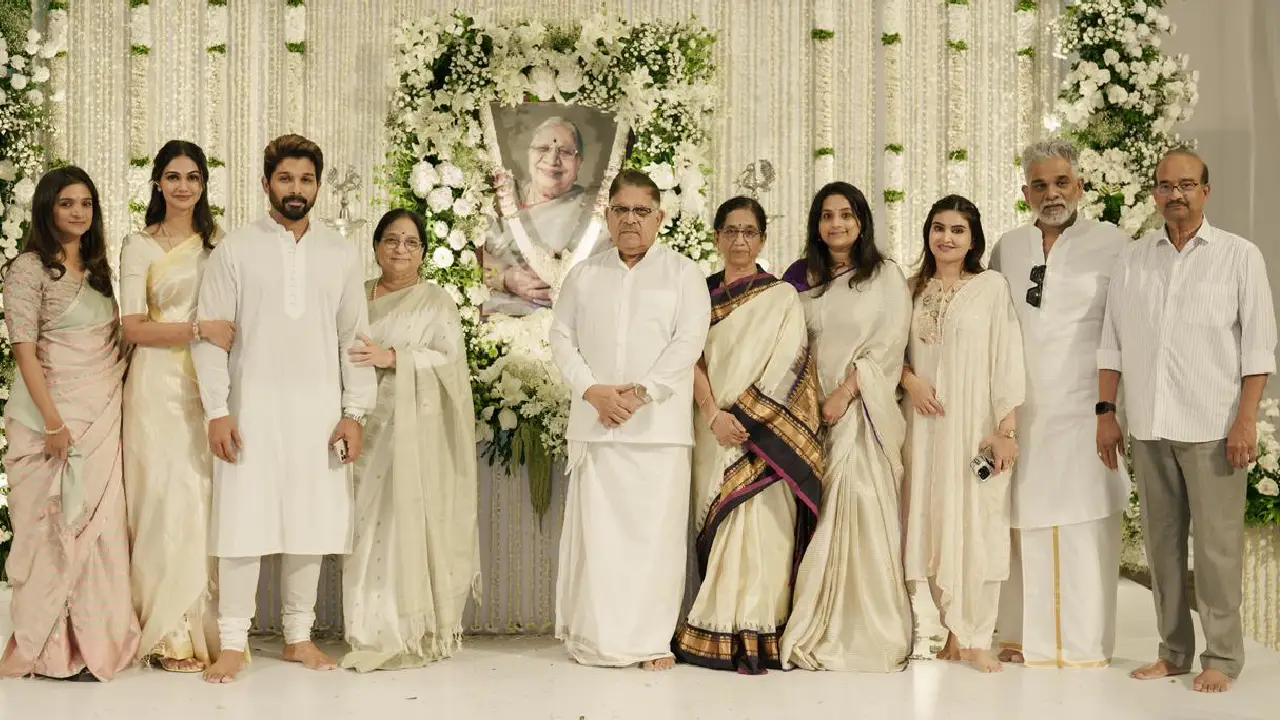 Allu And Mega Family at Allu Kanakaratnam Pedda Karma