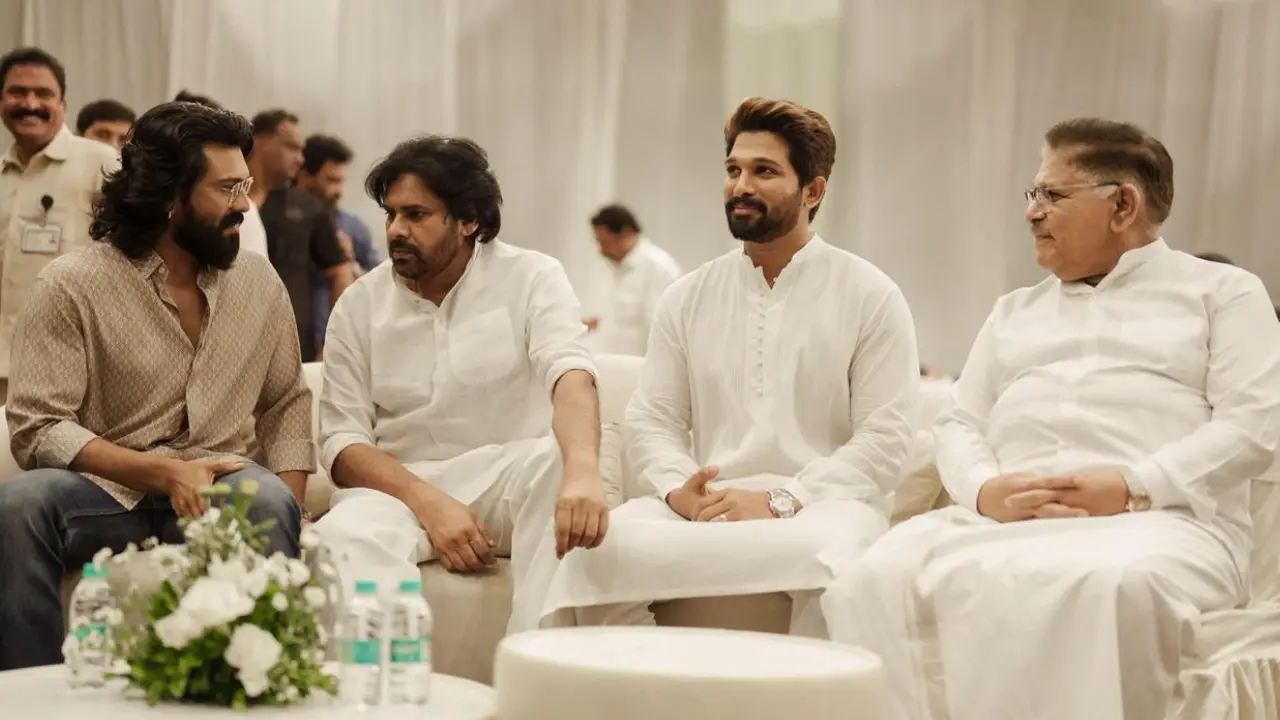 Allu And Mega Family at Allu Kanakaratnam Pedda Karma