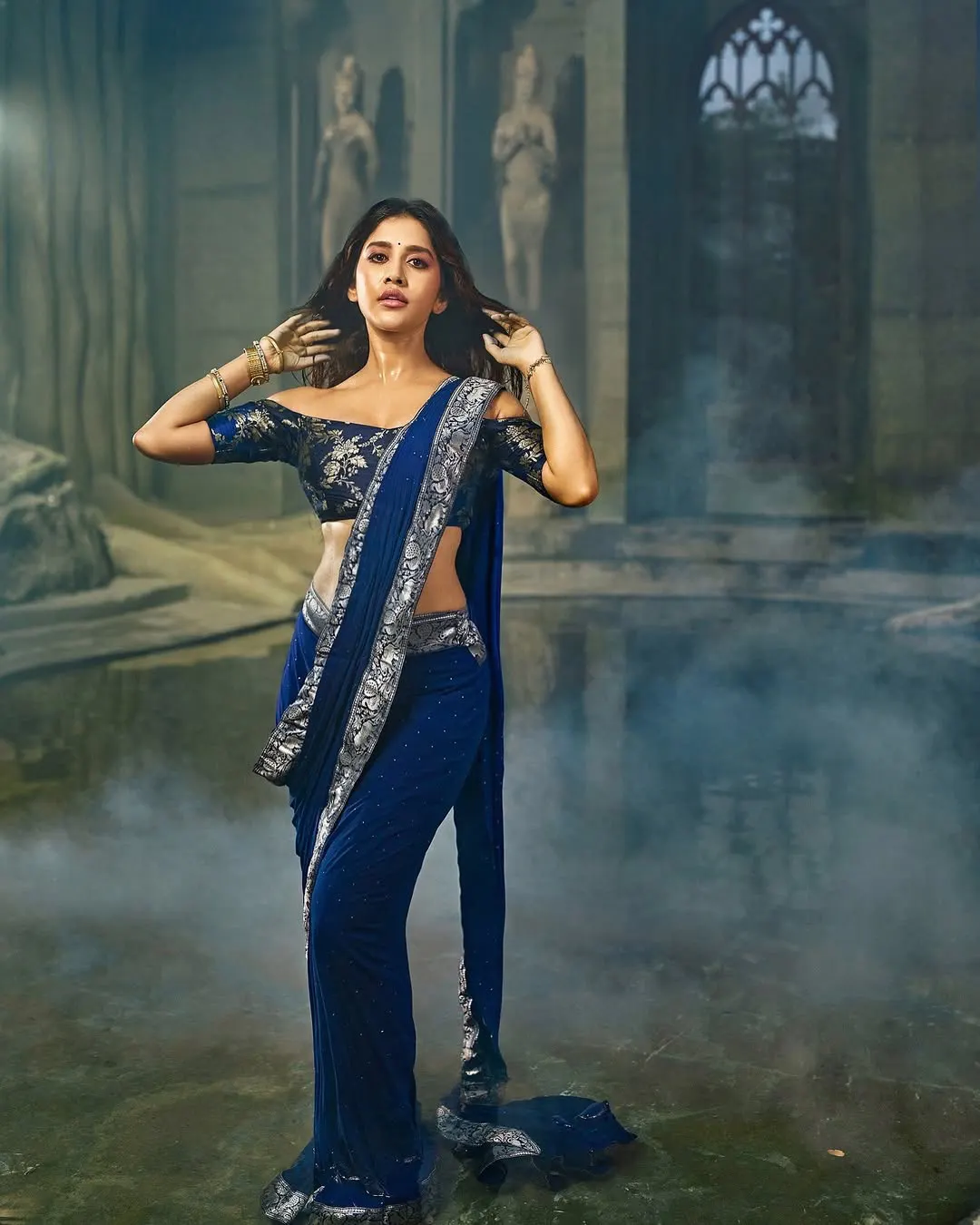 Nabha Natesh Sizzling Photos in Saree