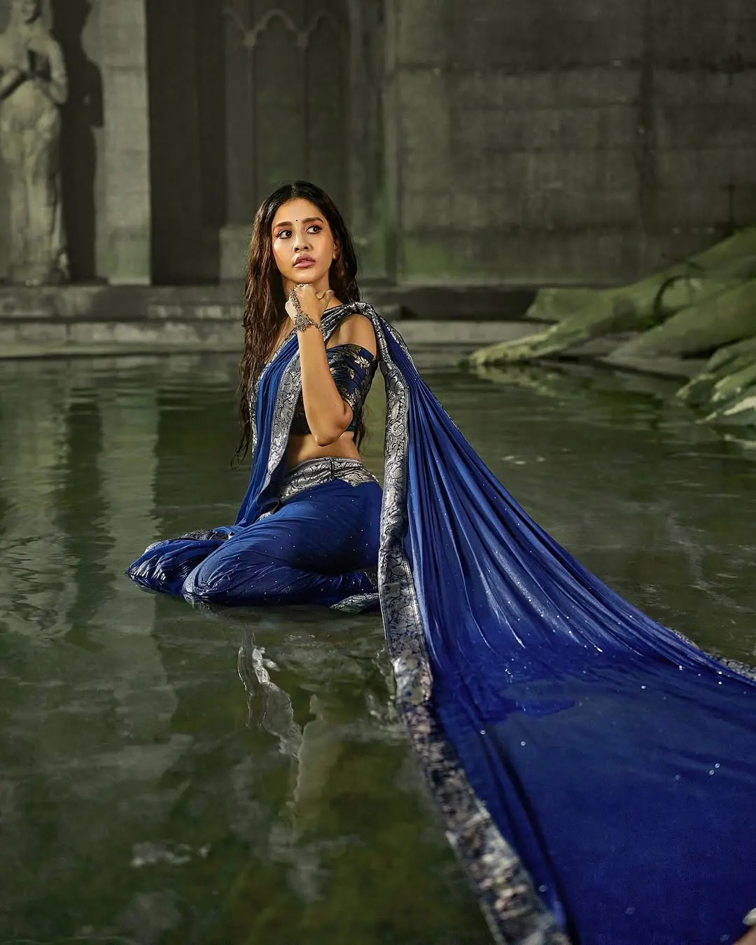 Nabha Natesh Sizzling Photos in Saree