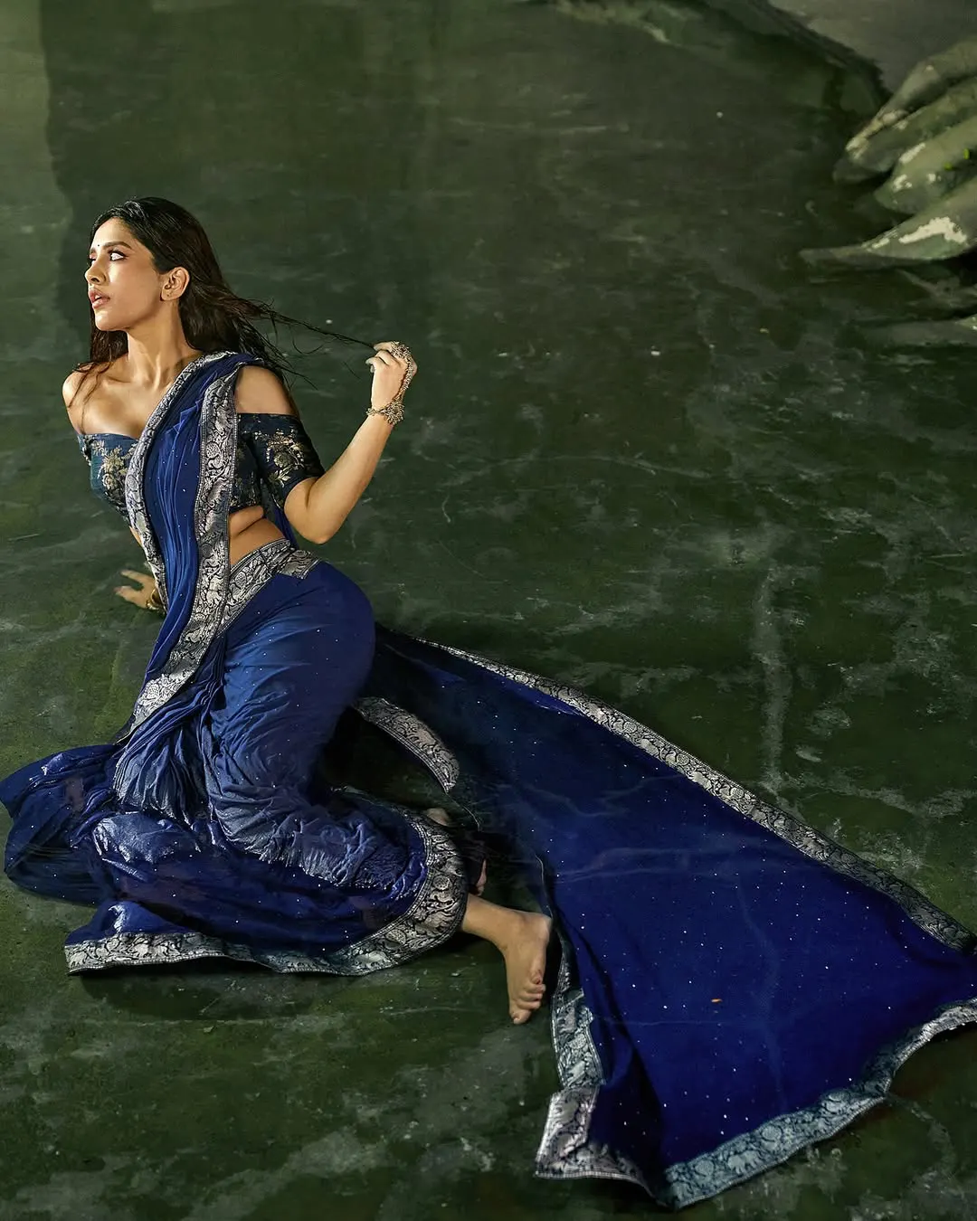 Nabha Natesh Sizzling Photos in Saree