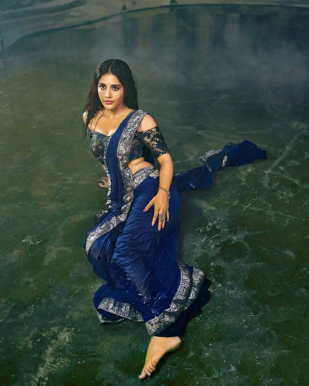Nabha Natesh Sizzling Photos in Saree