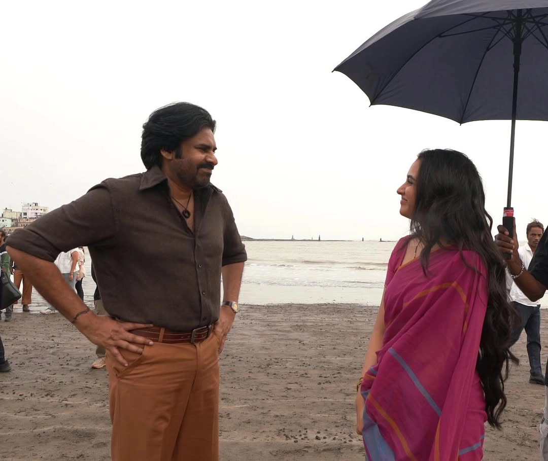 Priyanka Mohan Working Stills from They Call Him OG Movie