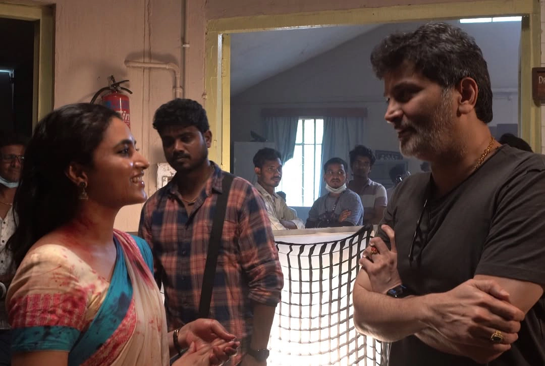 Priyanka Mohan Working Stills from They Call Him OG Movie