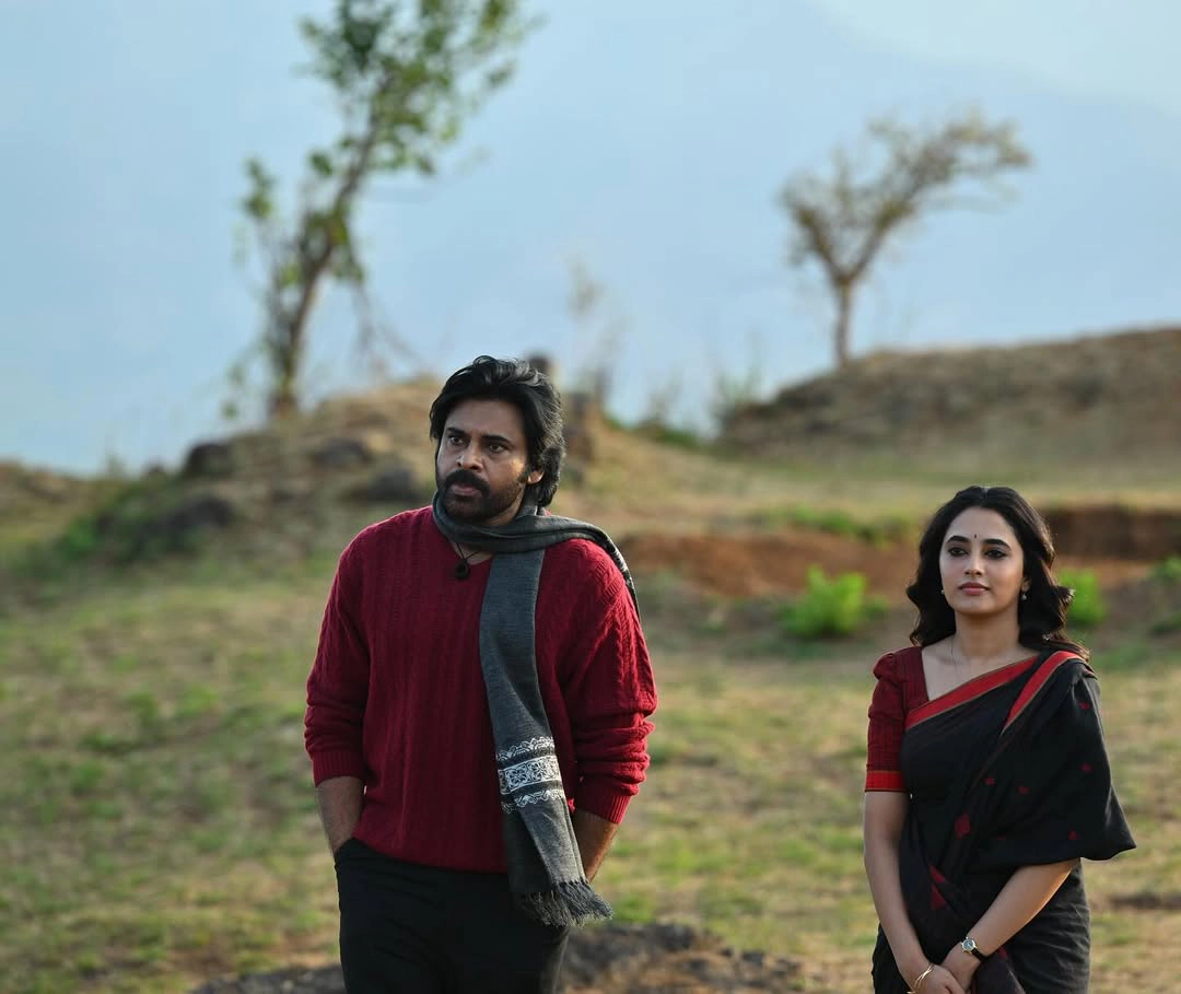 Priyanka Mohan Working Stills from They Call Him OG Movie