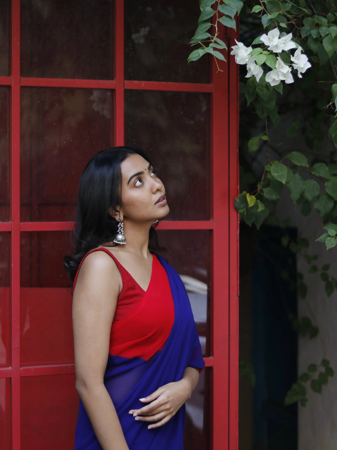 Shivathmika Rajashekar Simple Looks in Saree