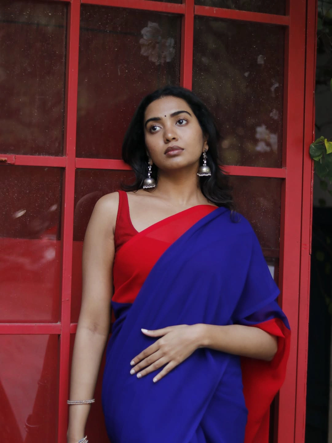 Shivathmika Rajashekar Simple Looks in Saree