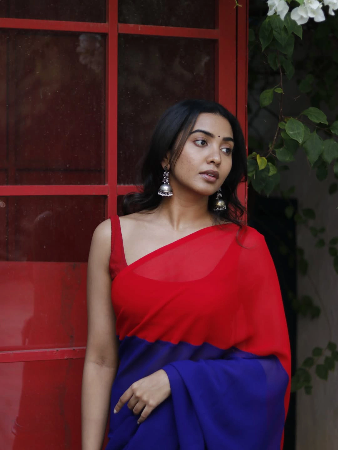 Shivathmika Rajashekar Simple Looks in Saree