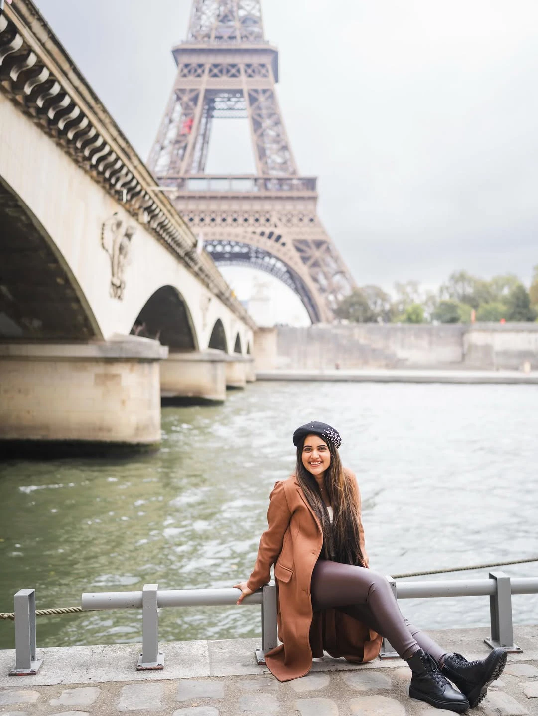 Sravanthi Chokarapu Stylish Poses at Eiffel Tower