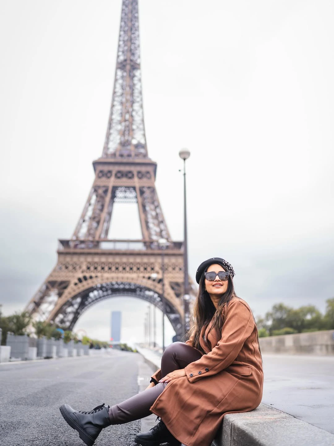 Sravanthi Chokarapu Stylish Poses at Eiffel Tower