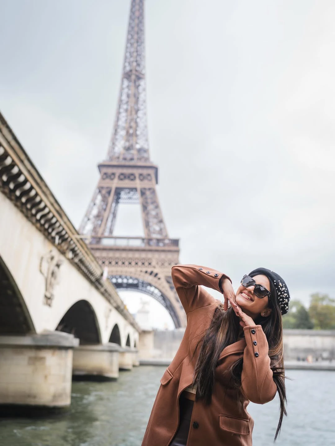 Sravanthi Chokarapu Stylish Poses at Eiffel Tower