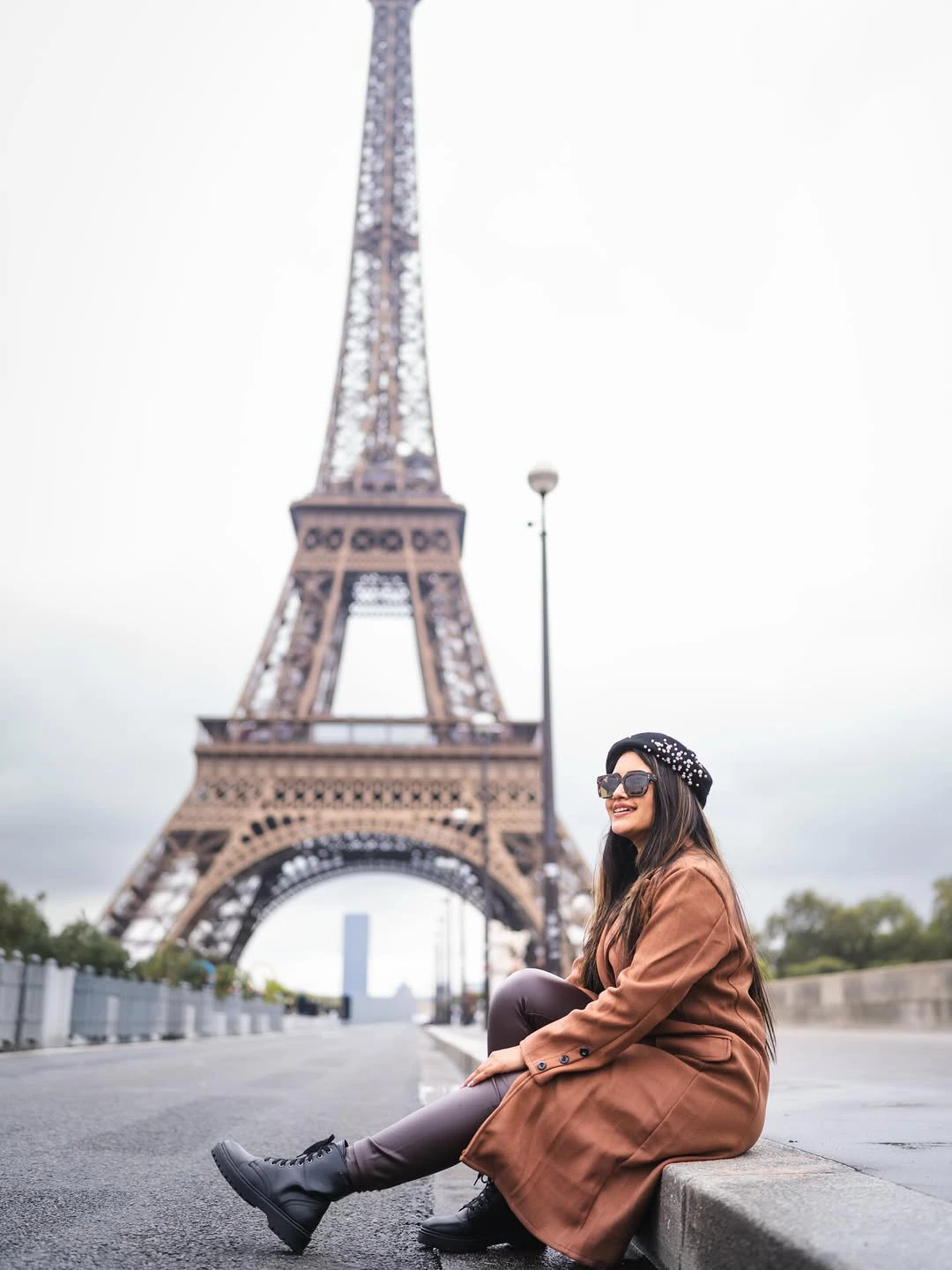 Sravanthi Chokarapu Stylish Poses at Eiffel Tower