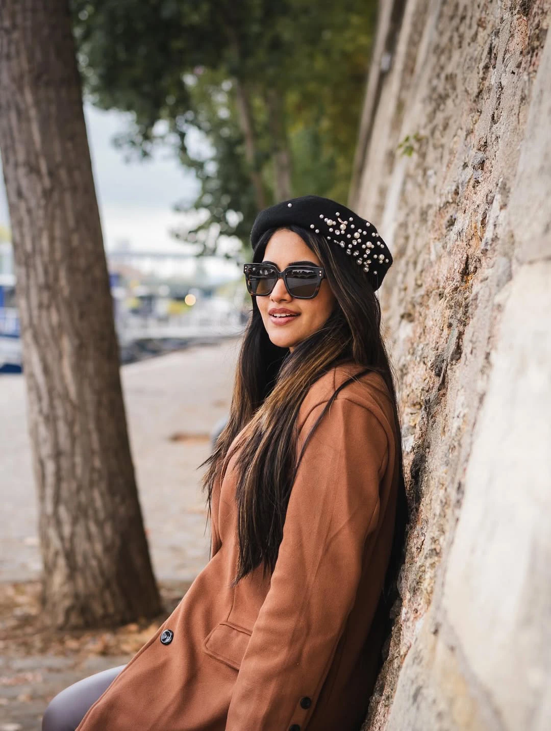 Sravanthi Chokarapu Stylish Poses at Eiffel Tower