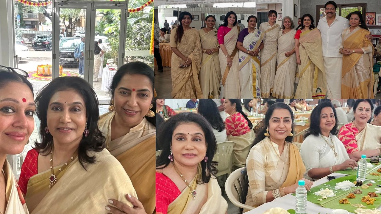 Onam Celebrations : అలనాటి హీరోయిన్స్ ఒకే చోట సందడి.. ఓనం పండగ సెలబ్రేషన్స్..