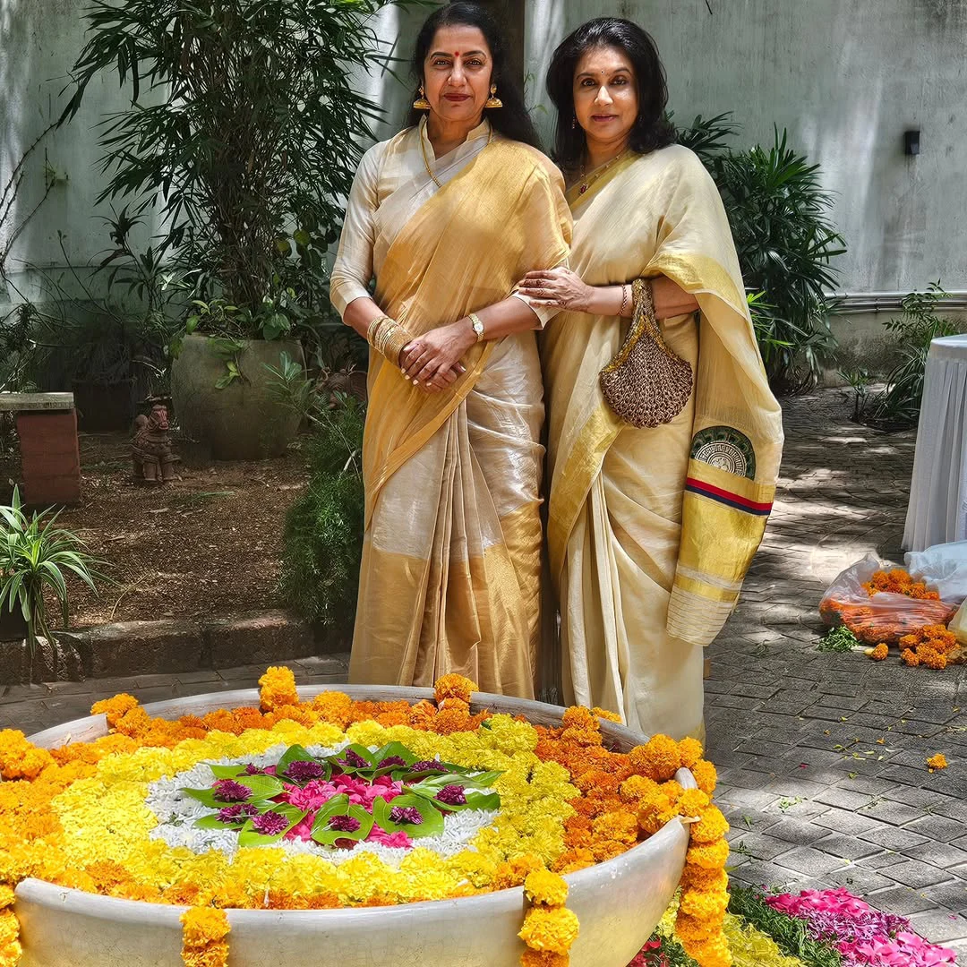 Suhasini Celebrates Onam Festival with Senior Actresses