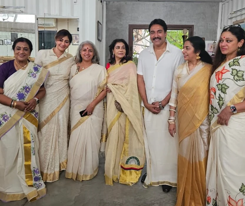 Suhasini Celebrates Onam Festival with Senior Actresses