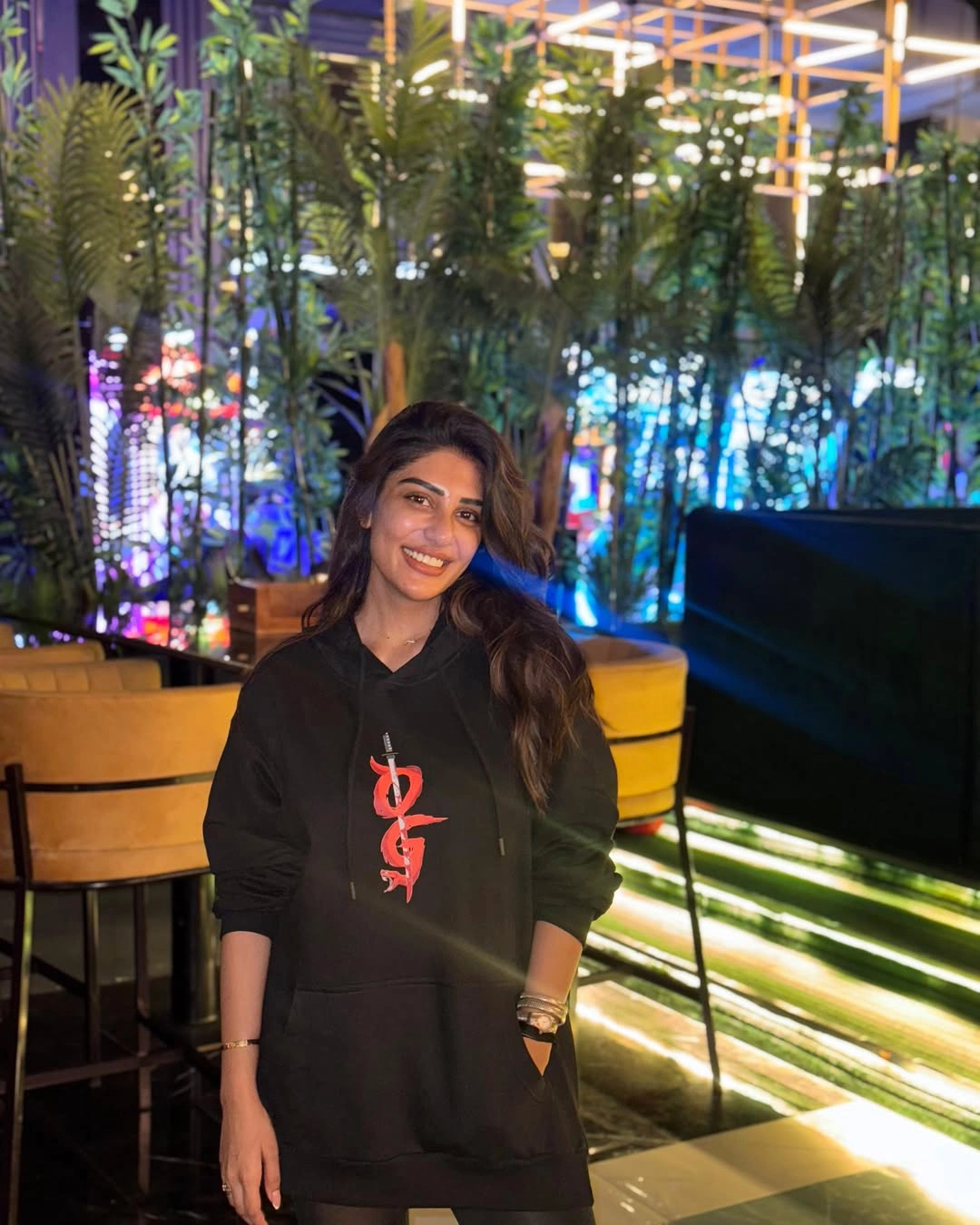Supritha Cute Photos with OG Hoodie