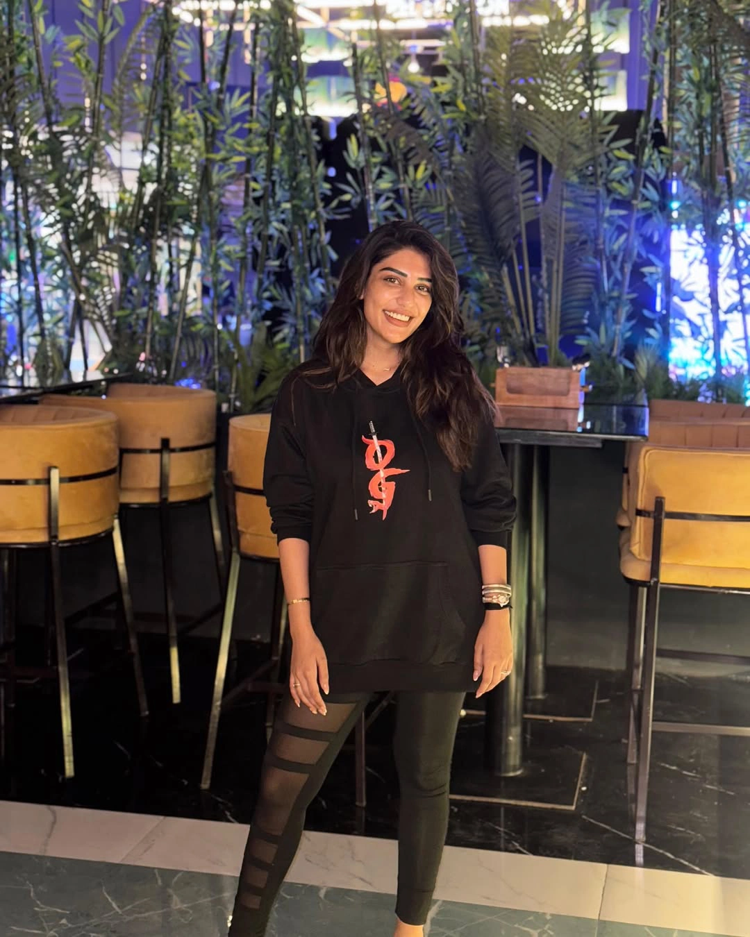 Supritha Cute Photos with OG Hoodie
