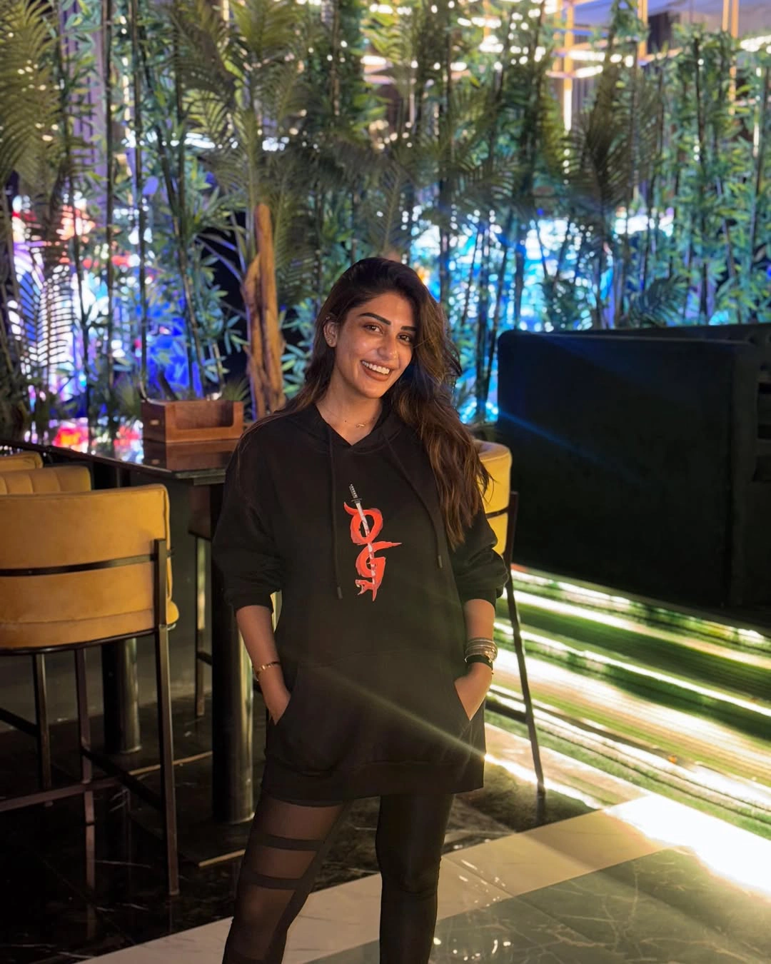Supritha Cute Photos with OG Hoodie