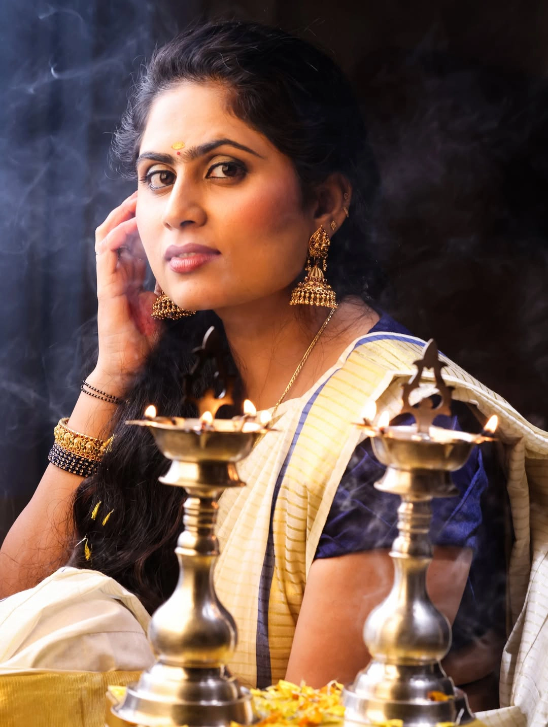 Dil Raju Wife Tejaswini Vygha Onam Special Photos