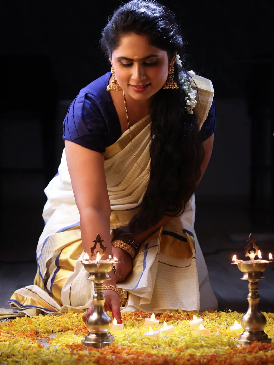 Dil Raju Wife Tejaswini Vygha Onam Special Photos
