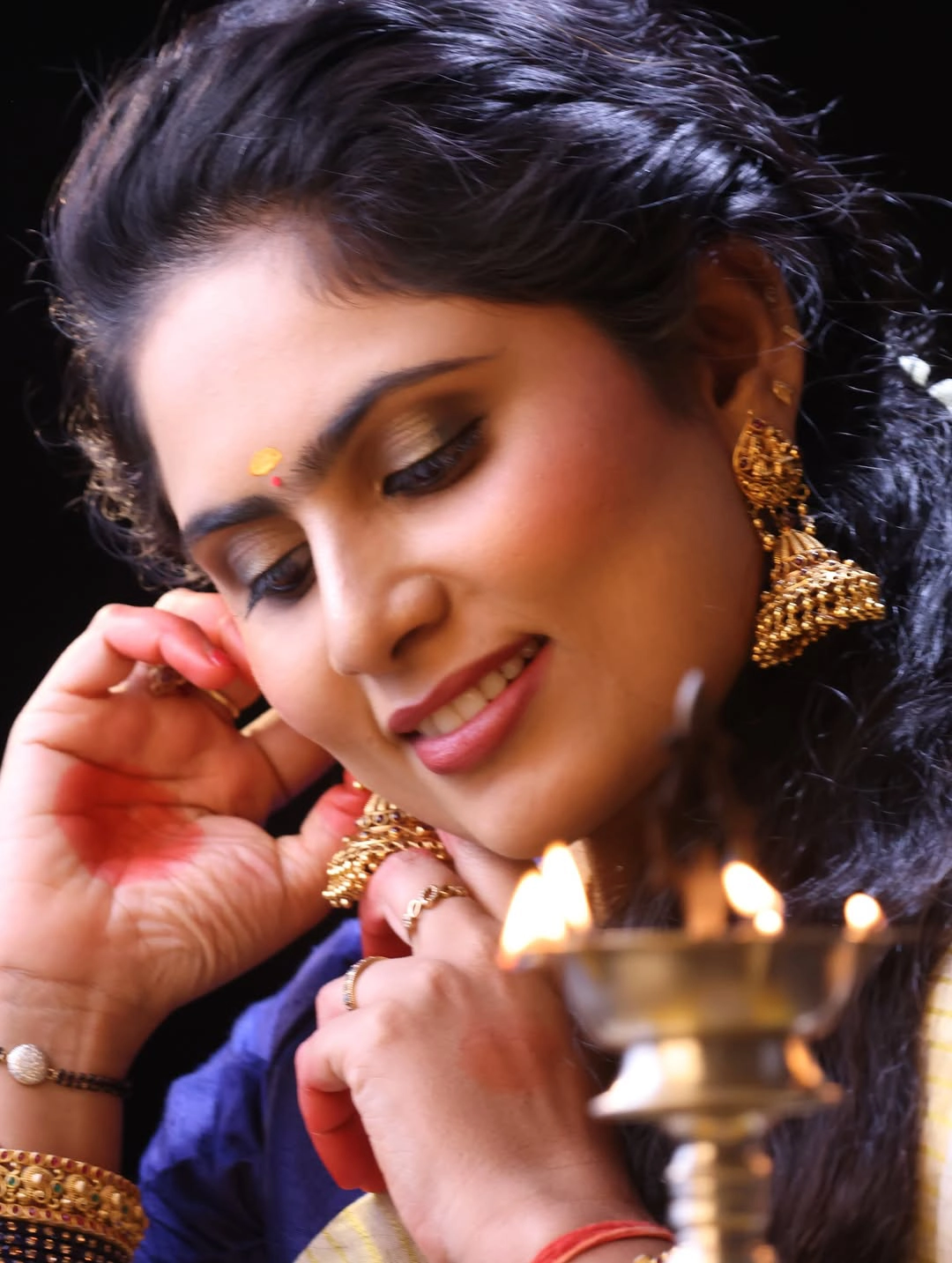 Dil Raju Wife Tejaswini Vygha Onam Special Photos