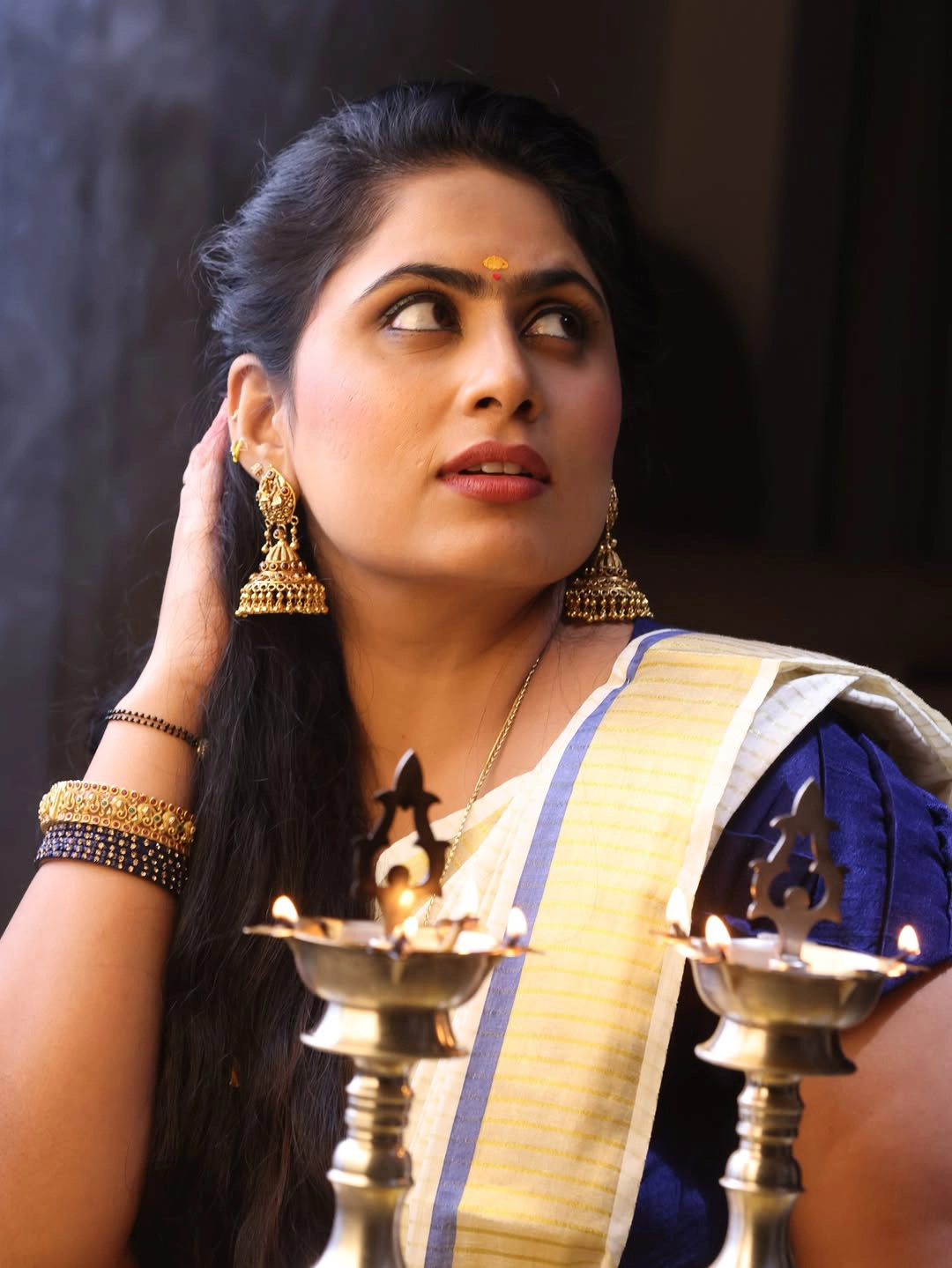 Dil Raju Wife Tejaswini Vygha Onam Special Photos