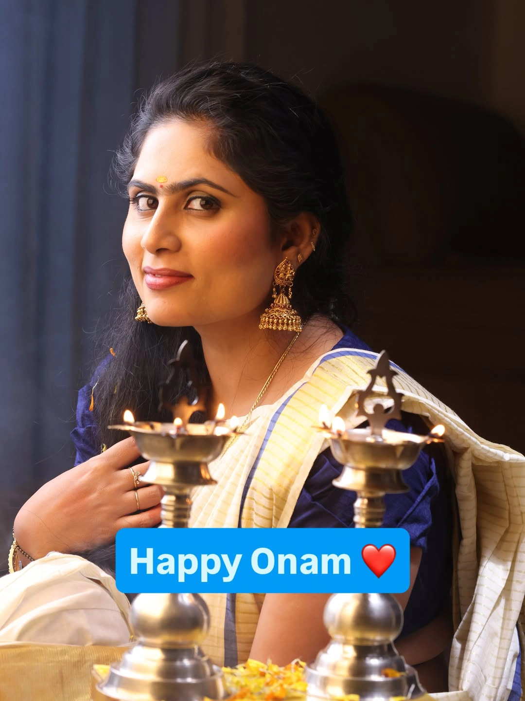 Dil Raju Wife Tejaswini Vygha Onam Special Photos