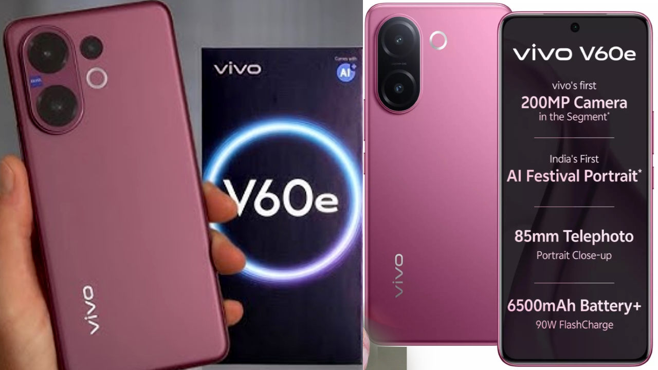Vivo V60e 5G : వివో లవర్స్ మీకోసమే.. కొత్త వివో V60e 5G ఫోన్ వచ్చేస్తోంది.. లాంచ్కు ముందే కీలక ఫీచర్లు లీక్.. ధర ఎంత ఉండొచ్చంటే? Vivo V60e 5G : వివో లవర్స్ మీకోసమే.. కొత్త వివో V60e 5G ఫోన్ వచ్చేస్తోంది.. లాంచ్కు ముందే కీలక ఫీచర్లు లీక్.. ధర ఎంత ఉండొచ్చంటే?