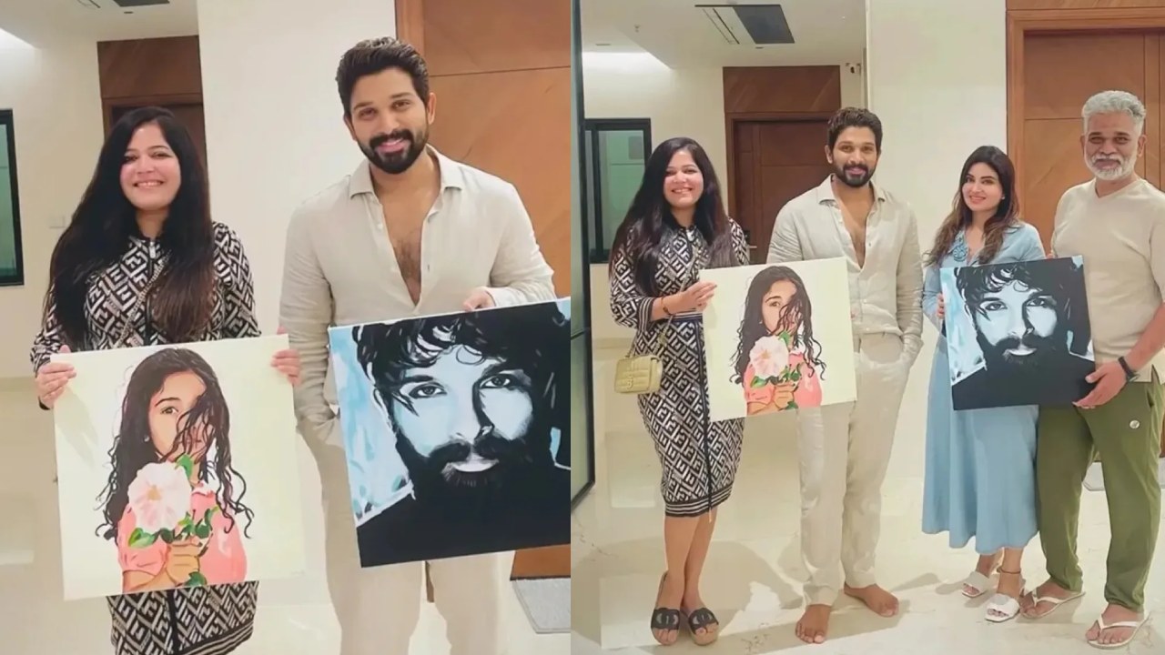 Allu Arjun : అల్లు అర్జున్ కి స్పెషల్ పెయింట్ గిఫ్ట్ ఇచ్చిన లేడీ అభిమాని.. వీడియో వైరల్.. Allu Arjun : అల్లు అర్జున్ కి స్పెషల్ పెయింట్ గిఫ్ట్ ఇచ్చిన లేడీ అభిమాని.. వీడియో వైరల్..