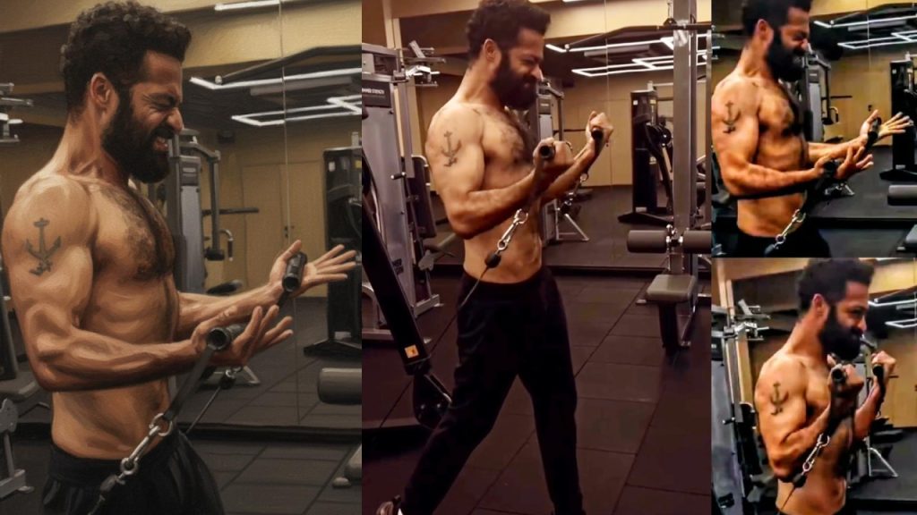 NTR Gym Video goes Viral Preparing for Dragon Movie