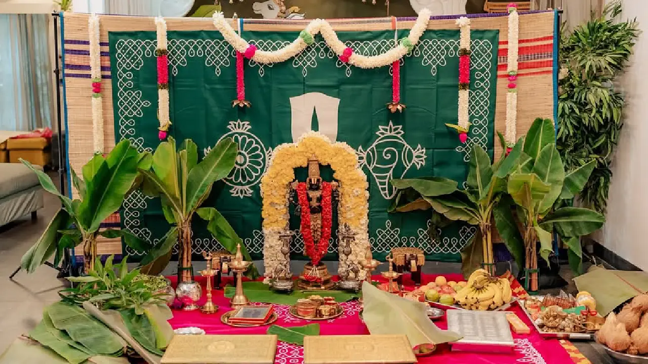 Sri Venakateshwara swamy vratham in varun sandesh and vithika sheru home