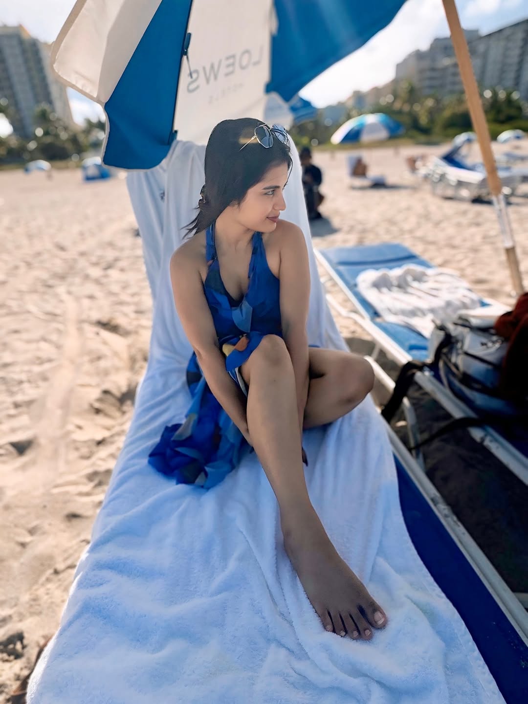Serial beauty Priyanka Jain enjoying herself on the beach