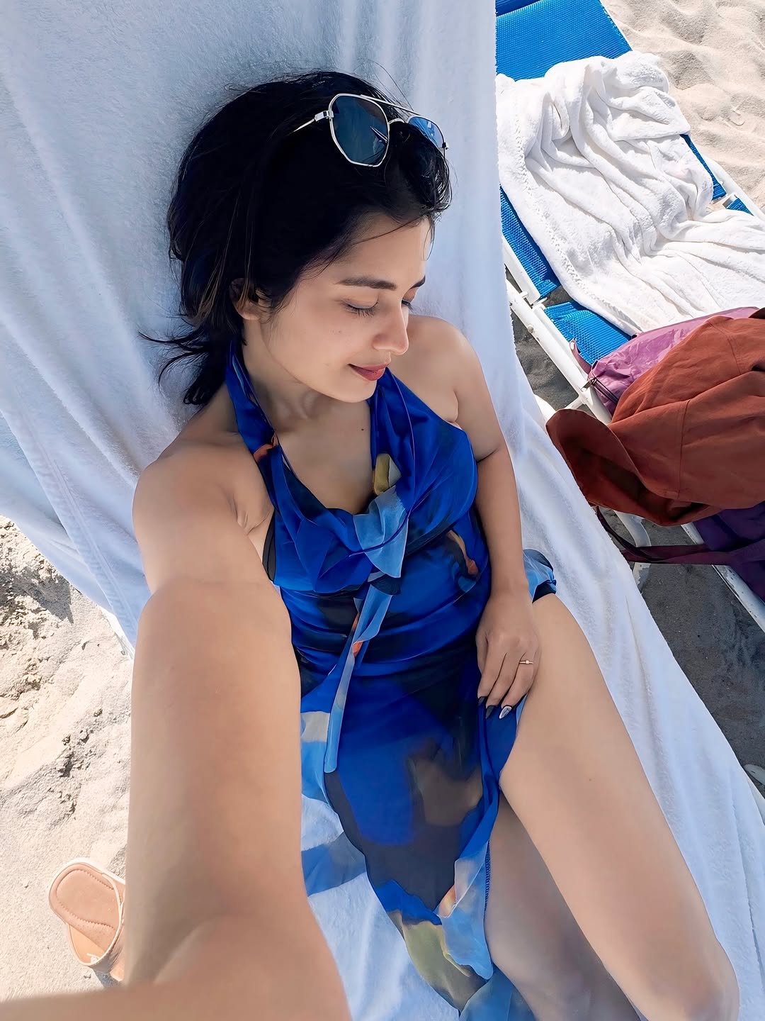 Serial beauty Priyanka Jain enjoying herself on the beach