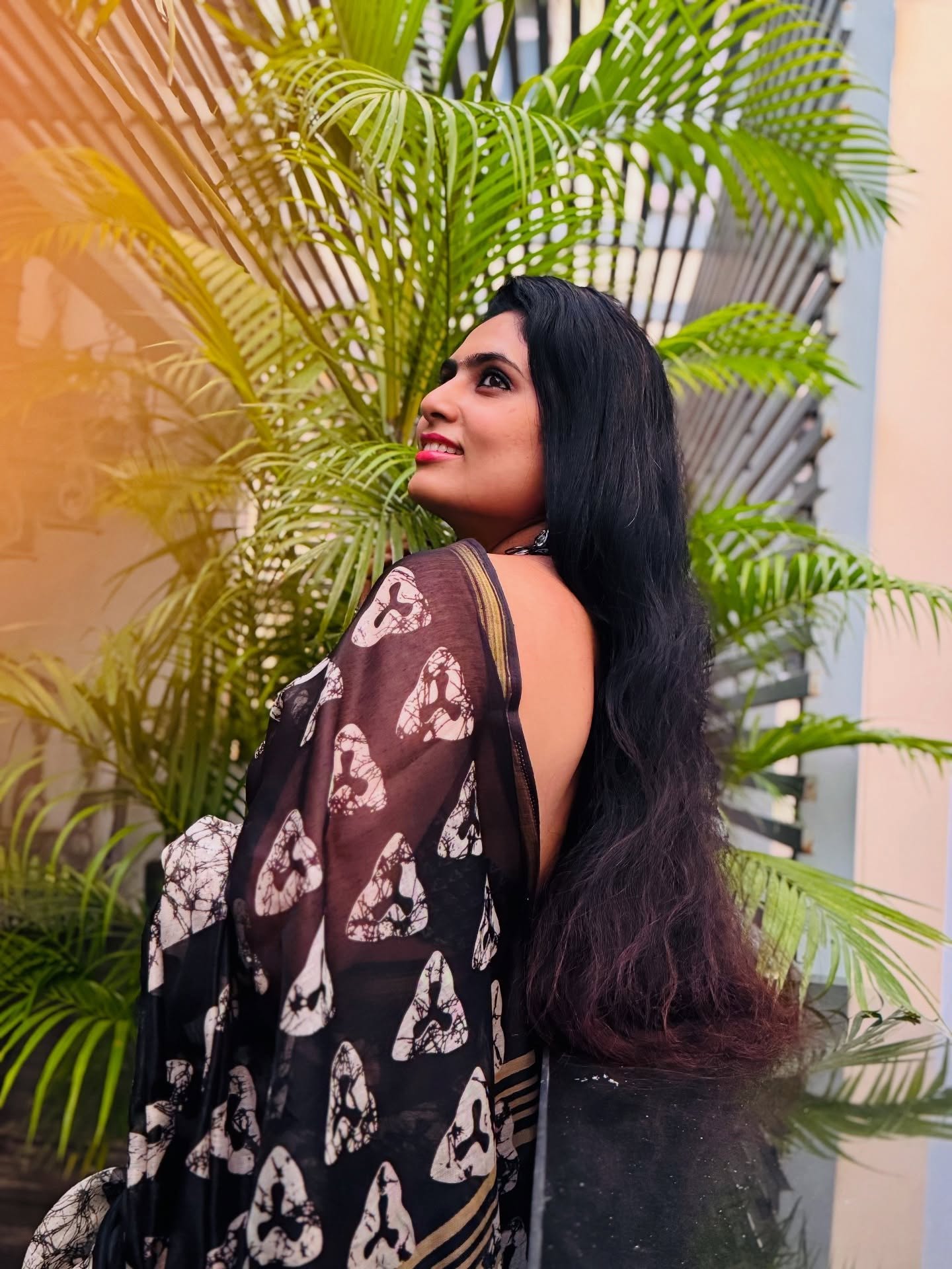 Dil Raju Wife Tejaswini Vygha Black Saree Photos