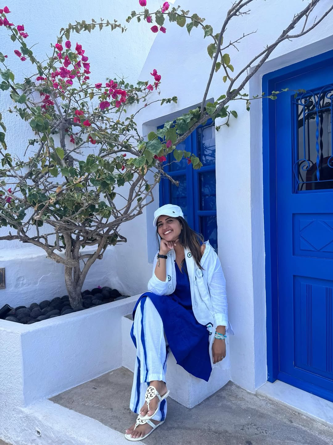 sravanthi chokarapu enjoying vacation in Greece