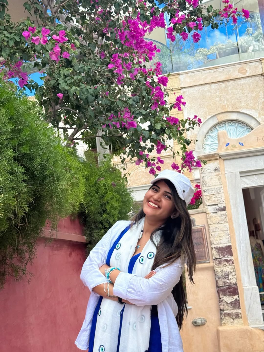 sravanthi chokarapu enjoying vacation in Greece