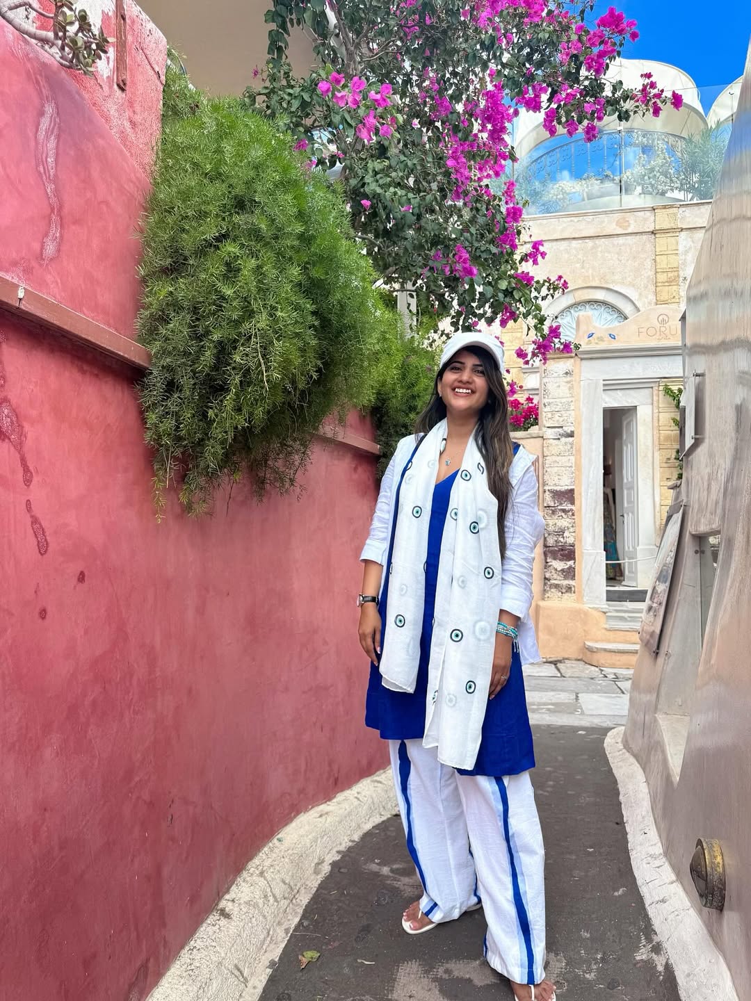sravanthi chokarapu enjoying vacation in Greece