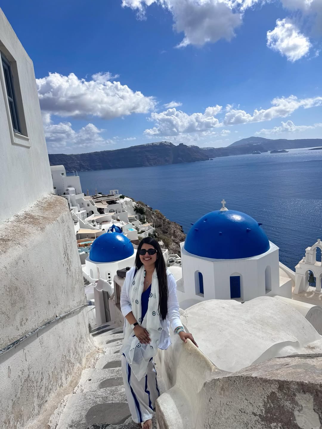 sravanthi chokarapu enjoying vacation in Greece