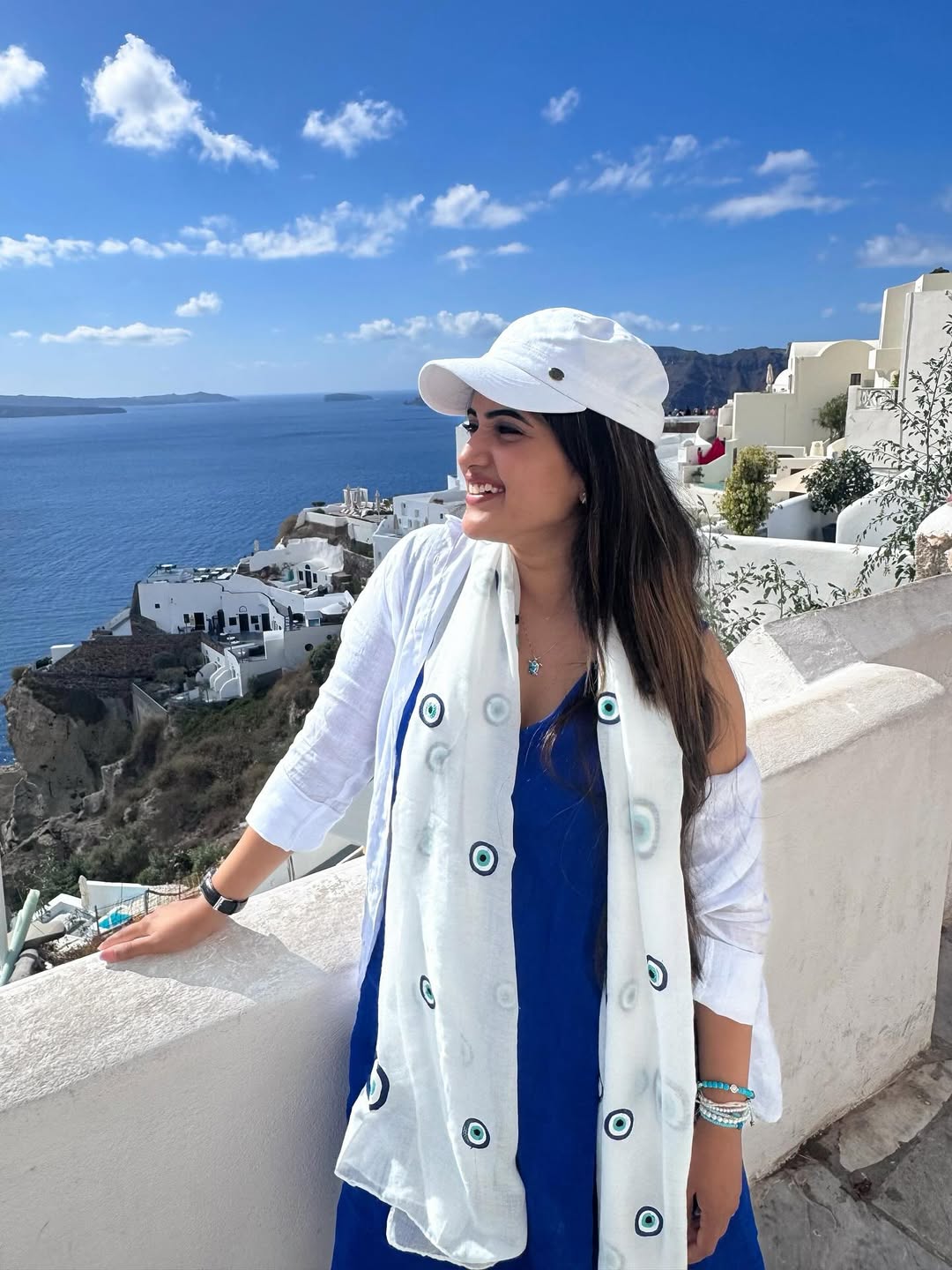 sravanthi chokarapu enjoying vacation in Greece